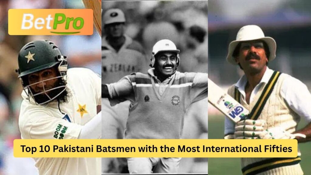 Top 10 Pakistani Batsmen with the Most International Fifties