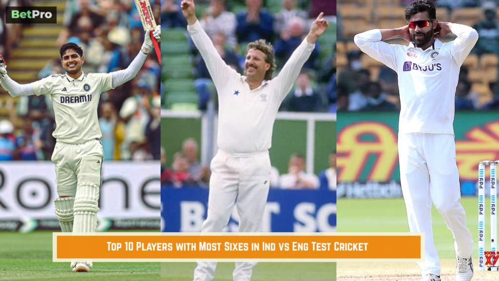 Most Sixes in Ind vs Eng Test