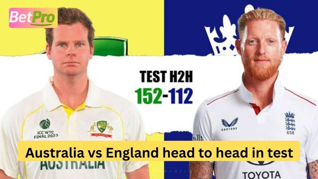 Australia vs England head to head in test
