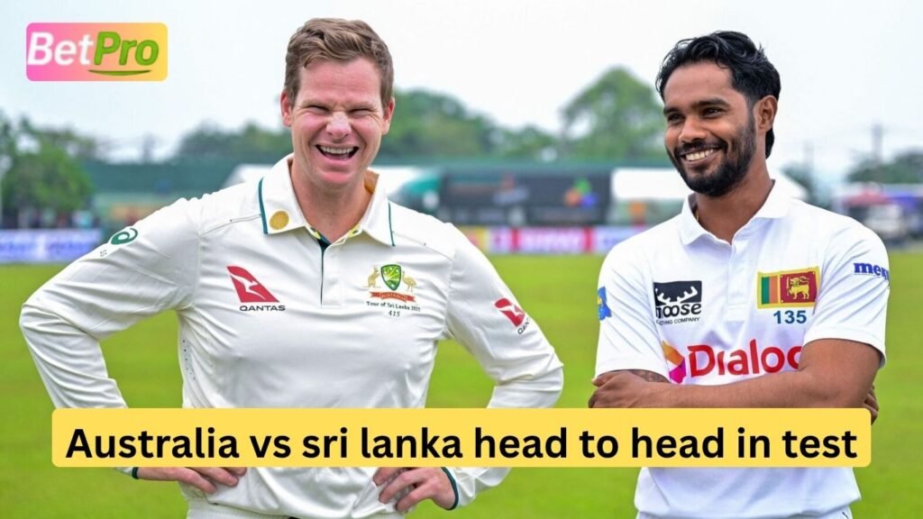 Australia vs sri lanka head to head in test